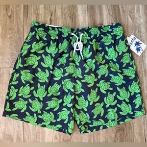 Trunks Bathing Suit UPF 50+ SeaTurtles Quick Dry Summer Beachwear Men’s Sz L NWT